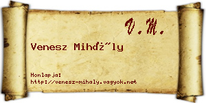 Venesz Mihály névjegykártya